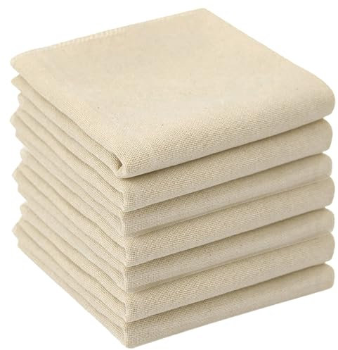 Telas Filtrantes Reutilizable 6 Pcs 50x50 cm Colador de Tela Paños de Queso Paños de Muselina Cheese Cloth para Cocinar para Colar Jugo Té Especias Tofu