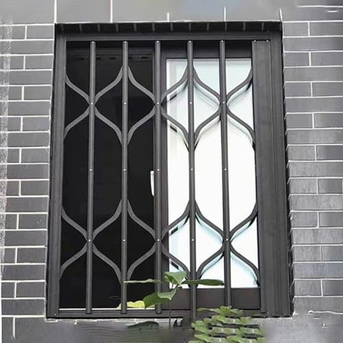 Fenstergitter Einbruchschutz Einbruchsicherer Fensterschutz, Schiebefenster-Sicherheitsgitter mit Schloss Und Schlüssel, Hochleistungs-Fensterschutzgitter, Verhindert Versehentliche Stürze(W100xH200cm