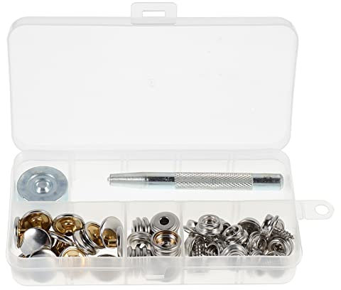Gatuida Automobile Rivet for Boat Canvas Boat Tarp Includes Screws Press Studs and Snap Button Fasteners for Easy Installation