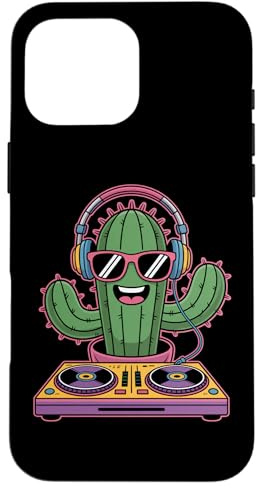 Cactus avec Casque Et Platines Plant DJ Soleil Coque pour iPhone 16 Pro Max