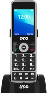 SPC WD100 – Telefono cordless con SIM e dock di ricarica | Chiamate 4G, VoLTE e VoWiFi | Display TFT da 2,4 | Ambiente Android | Configurazione remota | Bluetooth e Wi-Fi | 4 memorie rapide
