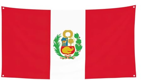 Bandera de Perú para fiesta de Halloween, decoración de patio al aire libre para valla, porche, jardín, decoración colgante de vacaciones