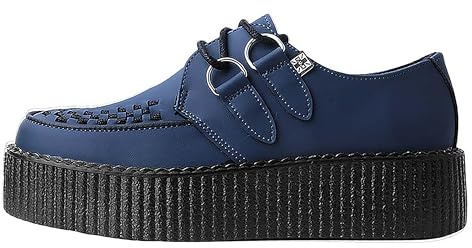 T.U.K. Vegan Viva High Creeper - Scarpe da Uomo e Donna - Colore TUKskin™ Vegano Blu Notte - Taglia EU37