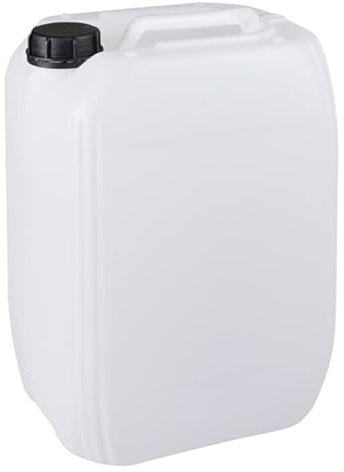 Jerrycanshop Jerrican empilable 20 l UN - Bidon de carburant - Bidon d'eau - Bidon d'essence - En plastique (PEHD) - DIN61 - 20 l - Sans BPA - Naturel