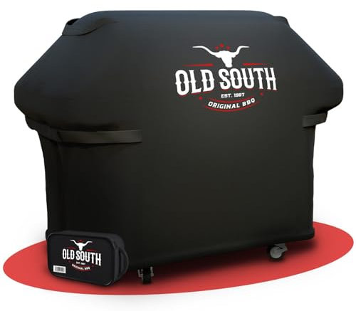 Old South - Grillabdeckung Wetterfest - Grill Abdeckhaube für Weber, Napoleon, Enders, Rösle Gasgrill - Grillhaube Cover Wasserdicht (147 x 65 x 115 cm)