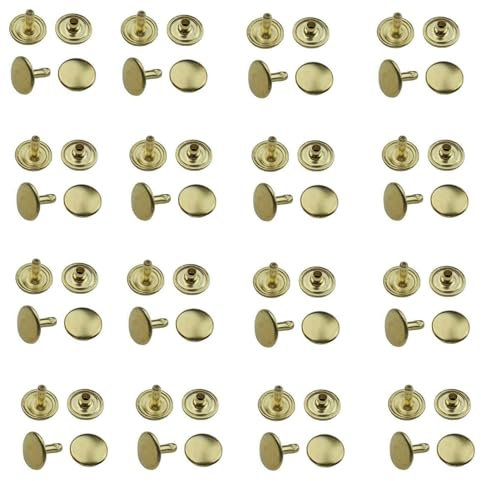 Hohlnieten, Doppelkappe, Doppelniete, beidseitig verschlossen, zweiteilig - 250 Stück (12 x 7 mm)