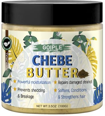 WOZUTUNT Chebe Butter For Hair Growth, Chebe Hair Butter Grease, Deep Moisturization, Thickening, Hair Growth Treatment, Unisex Adult, Yellow, 3.5 Ounce
