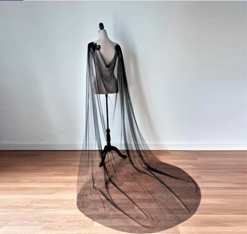 LUMoony Hochzeit Schleier Umhang Lange Tüll Schulter 300cm Weicher Tüll Braut-Schleier Hochzeit Schleier Hochzeit Zubehör Haarschmuck für die Braut Hochzeit Cape