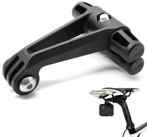 RALSPEC Bike Saddle Camera Mount for GoPro HERO OSMO Sjcam Action Cam Go Pro Bicycle Seat Rail Rear View Clamp Holder Bracket 11/10 / 9/8 / 7/6 / 5/4 / 3 Session