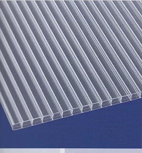 Polycarbonat Hohlkammerplatten - Stegplatten 16 mm - 3-fach Steg - hagelfest - UV - beständig ab 17,90 Euro/m² (klar, 2500 x 1200 mm)