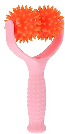 Massagerolle mit Triggerpunktfunktion, Manuelles Pvc Körpermassagegerät | Handliche Rollenkonstruktion, zur Muskelmassage, für Büroangestellte, Kompakt und Praktisch, Rosa Ausführung