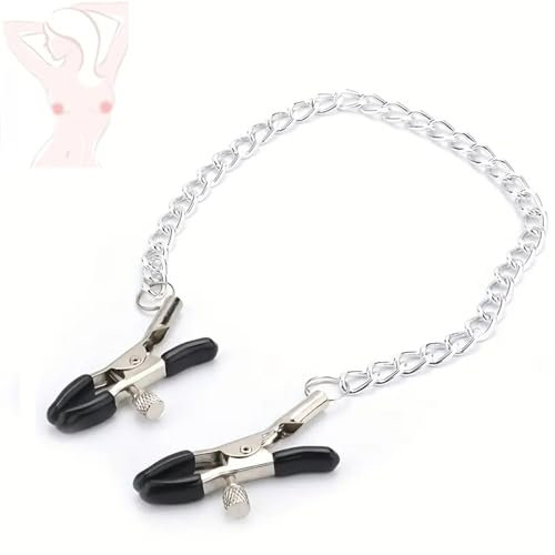 1 Chaîne en métal en acier inoxydable avec pince en silicone