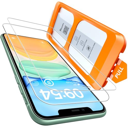 TOCOL für iPhone 11 / iPhone XR für Panzerglas, Einfache Montage | Anti-Bläschen, 9H Militärschutz Stoßfest Kratzfest Haltbarkeit, Anti-Fingerabdruck, Kompatibel mit Hülle, HD Klar, 2 Stück
