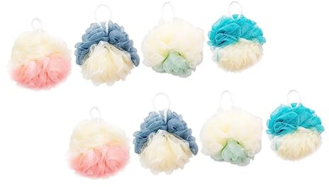 HAPINARY Bola De Baño Esponja Exfoliante 8 Unidades Grande Colores Surtidos Para Hombres Mujeres Niños Baño Hogar
