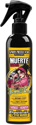 DONA FLORA – Muerte Súbita Hitzeschutzspray 200ml – Repariert, Stärkt & Schützt vor Hitze – Leave-in Spray für Geschädigtes Haar – Anti-Frizz & Sofortpflege – Ohne Ausspülen