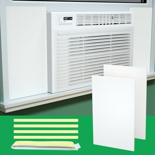 Window Air Conditioner Side Insulated Panel, WinterSummer Winter Heat and Draft Insulating,Insulation Foam Material,2 Pieces of 17 inches * 10 inches EVA