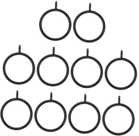 ERINGOGO Anelli per Tende con Occhielli in Metallo Robusto 38 Mm Ganci per Bastone Romana e Tende da Doccia Confezione da 10 Pezzi per Fissaggio e Sostituzione