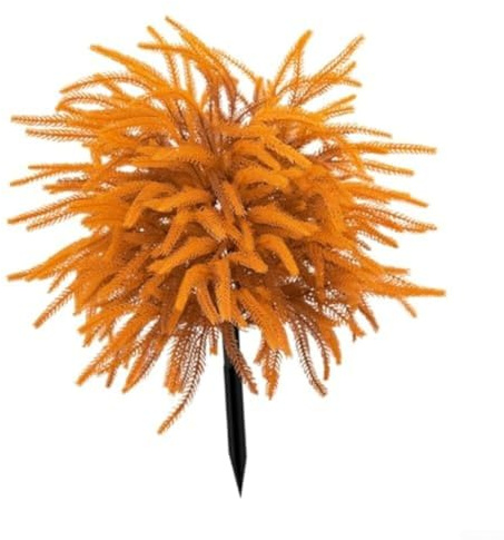 CNANRNANC Topiario de pino artificial con estaca de suelo de 60 cm, aguja de pino amarillo otoñal para interior y exterior, decoración del hogar, jardín, patio