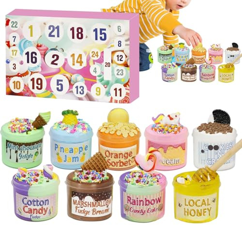 Calendrier de l'Avent avec 24 jouets - Décoration de Noël d'hiver à collectionner pour la maison - Pour et filles à partir de 3, 4, 5, 6, 7, 8, 9, 10, 11 ans