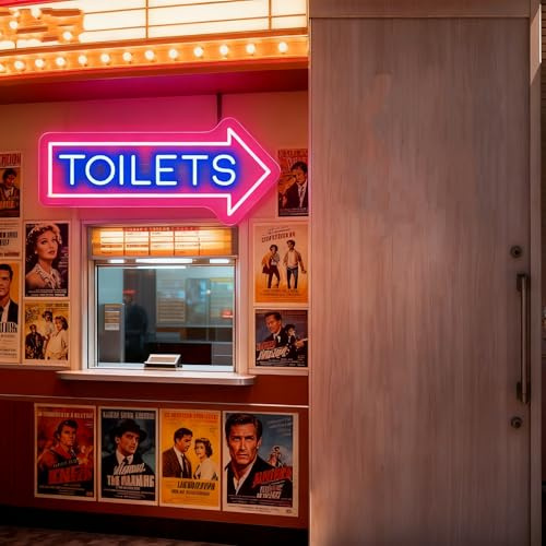 Toilette Insegna Al Neon Segni Personalizzati Freccia Led Toilet Sign Business Toilette Luci Led Ristorante Decor