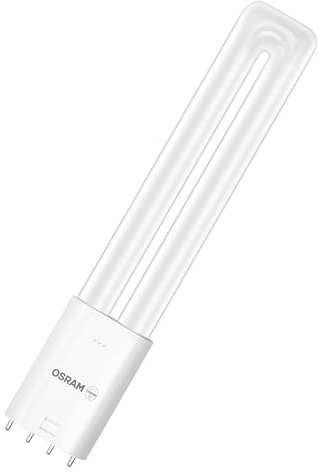 OSRAM Lampada compatta DULUX L18 LED, 8W, 900lm, 3000K bianco caldo, attacco 2G11, 230V AC/EVG, CRI 80, diametro 44mm