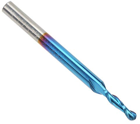 Haofy Fresa Sferica Utensile da Taglio con Rivestimento Nanoblu per Incisioni di Precisione su Fibra di Plastica 1 X 3 Mm