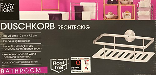 Easy Home Duschkorb Duschregal Duschablage Badregal Edelstahl (Silber, modern)