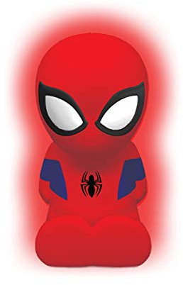 Lexibook, Spider-Man, Nattlampa i färg för barnrummet, färgbyte, mjukt ljus, Batteri, Blå/Röd, NLJ01SP