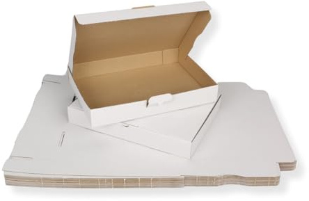 20 St. Maxibriefkarton 320 x 225 x 50 mm DIN A4 weiß Warensendung Faltkarton, Warenpost, Klappdeckelkarton
