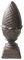 Dehner Figurine décorative Pommes de pin, diamètre 8,8 cm, Hauteur 22 cm, Fonte, Marron