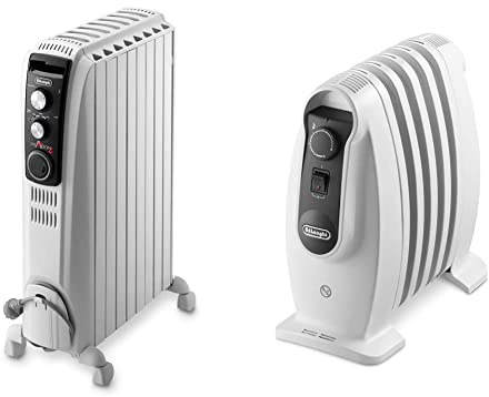 De'Longhi Dragon 4 TRD40820T Oil Filled Radiator- White & TRNS0505M Oil Filled Radiator - White