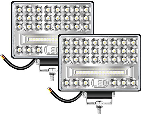 MaxAwe 2 Stk LED Arbeitsscheinwerfer 12v 24v, 144w zusatzscheinwerfer, 6000K IP68 Wasserdichter Traktorleuchten, für Auto Motorrad SUV LKW Gabelstapler Boot Bagger Traktoren