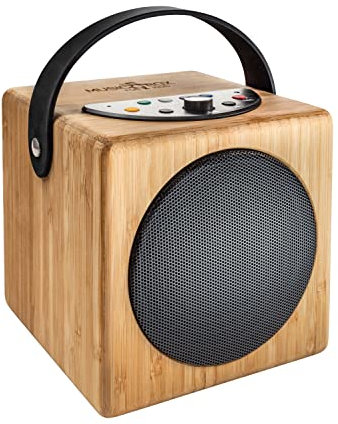 KidzAudio Music Box for Kids - Tragbarer -Lautsprecher für Kinder mit Wiedergabe von USB-Stick oder über Bluetooth. Mit Kopfhöreranschluss, Lautstärkebegrenzer, Aufnahme- und Sleep Funktion.