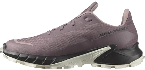 Salomon Alphacross 5 Gore-Tex wasserdichte Damen Trail-Laufschuhe, Outdoor-bereit, Wasser- und Wetterschutz, Anhaltender Komfort, Moonscape, 40 2/3
