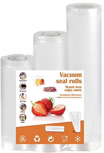 Vakuumierfolie Beutel Vakuumierbeutel Lebensmittel Vakuumbeutel -3 Rolle 15/20/25x300cm Vakuumbeutel Lebensmittel Beutel Für Vakuumierer Sous Vide Beutel