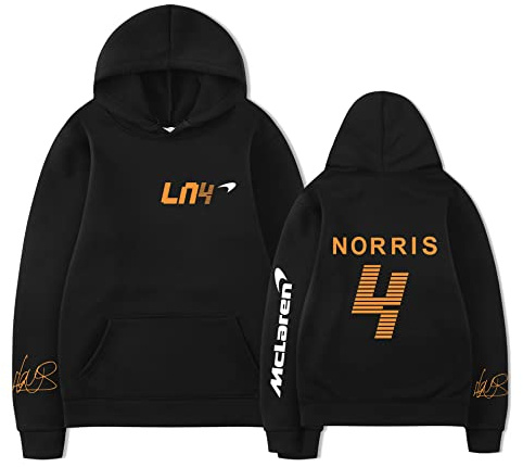 TYI Unisexe Lando Norris Sweat à Capuche Harajuku Cartoon Hip Hop Vêtements De Mode Racing Fans Hommes/Femmes Hoodie (S - 3XL) (15,S)