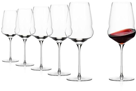 Stölzle Lausitz Copas de Vino Tinto Cocoon Set de 6, 610ml – Copas de Calidad Ideales para Vino Tinto – Copas Exquisitas de Cristal para una Máxima Liberación de Aromas – Apto para Lavavajillas