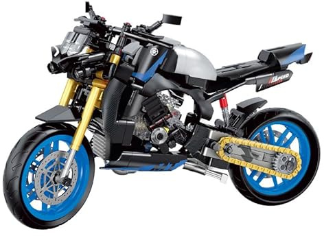 KeKeDuo Technik Motorrad Bausteine Supermotorrad, 638 Klemmbausteine Technik Rennen Superbike Modellbausatz Kompatibel mit Andere Marken