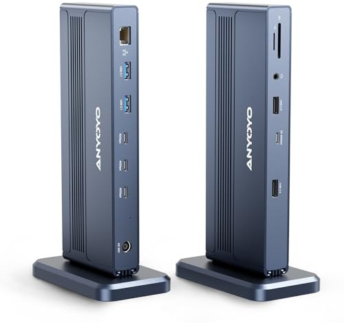 40Gbps Docking Station, 4x 40Gbps Ports, 8K60 & Dual 4K60 | 120W Power delivery | 2x USB 3.2 10Gbps | 4.0 SD/TF | RJ45 Ethernet Compatible for Thunderbolt Device and MacBook Air/Pro/Dell/HP/Surface
