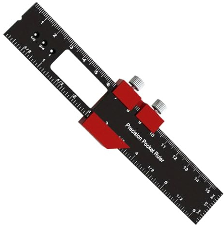 Strumenti di precisione per la lavorazione del legno, righello tascabile e strumento di misurazione, righello da falegname in lega di alluminio per marcatura, misurazione e progetti in legno,