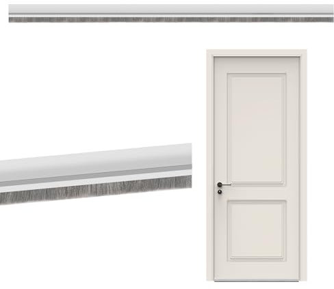 Türbesen Türdichtung Zugluftstopper für Türen 100cm Türbürste Selbstklebend Türbodendichtung Bürste für Innen und Fronttüren (Weiß)