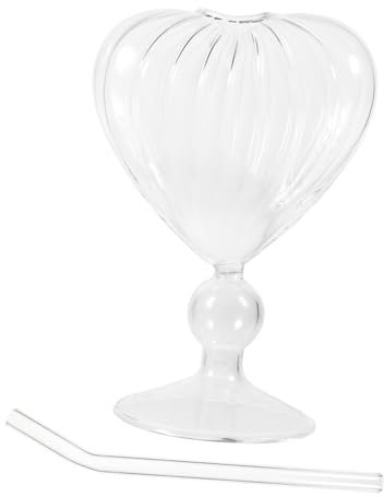 SOIMISS 1set Bicchiere Cocktail con Cannuccia Coppa Decorativa per Drink per Feste Matrimoni e Speciali