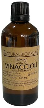 Naturalbiogreen Aceite base de semillas de uva en botella de cristal 100 ml