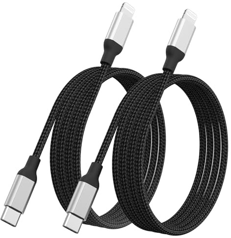 Acecene 3M USB C Lightning Cable, 2 Pack Fast Charging iPhone Charger Cable | USB C Lightning Cord For iPhone 14 13 12 11 Pro Max X SE 8 7 6 Plus, Black