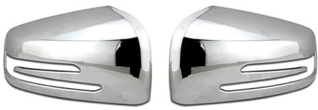 KOPQTEC Spiegelkappen Kompatibel Mit Benz Für C-Klasse W204 2009–2014 Für A-Klasse W176 Für B-Klasse W246 2012–2017 Seitenrückspiegel Chrom-Autospiegel-Zubehör