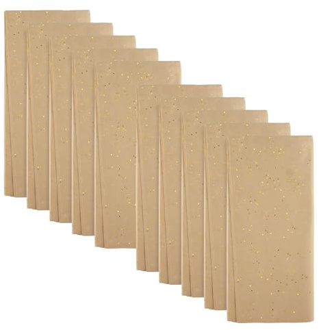 10Pcs 50x66cm Glitter Tissue Paper for Wrapping Gift,Bouquet Wrapping Paper | Brown Tissue Paper Sheets for Birthday Christmas's Gift Flower Packaging and Art Craft Decorations