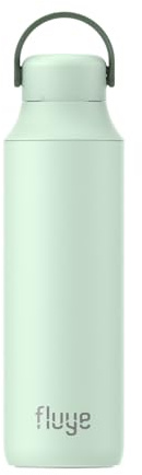 Botella Termica 600ml - Sin Sabor Metalico - Botella interior ceramica - Botella de agua acero Inoxidable 18/8 - Frio 24h Calor 12h - Cantimplora Acero Inoxidable - Botella Gym -Fluye Ceramic Pro Mint
