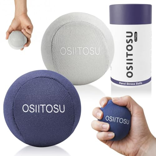 2 Stück Stressball für Erwachsene, Anti Stress Bälle für Hände Therapie Handtrainer Ball Weiche und harte Bälle für Erwachsene Druckbälle zur Angstzuständen, Griffstärkender,stressball erwachsene