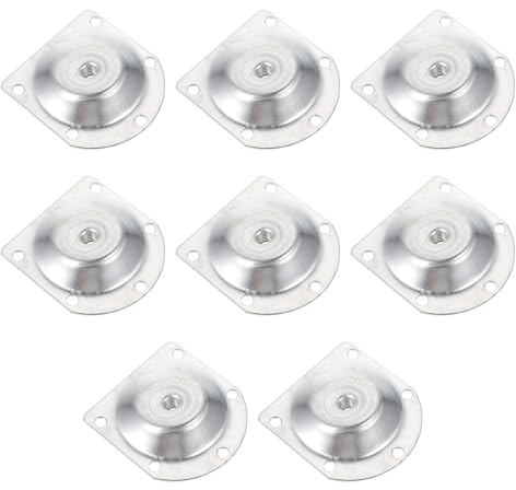 UKCOCO 8pcs 12 Degree Angled Table Leg Mounting Plates Thickened round Edge Slanted Furniture Leg Attachment Plates for Furniture Hardware Accessories for Flat Surface Stability