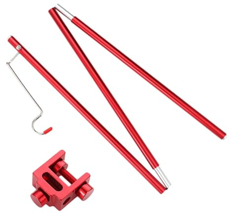 TOYANDONA Supporto Lampada Portatile da Campeggio in Lega di Alluminio, Palo della Luce Pieghevole Chiusura Regolabile, Accessorio per Illuminazione Esterna Resistente e Stabile